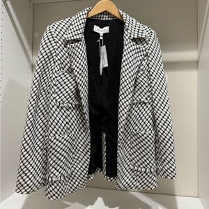 10 Crosby Derek Lam Black and White Checkered Blazer